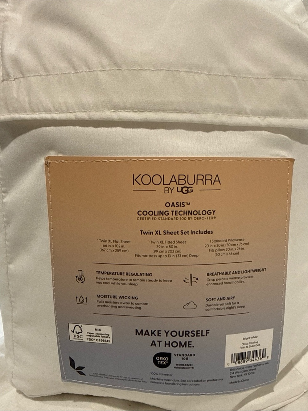 Koolaburra Twin XL Sheet Set in White